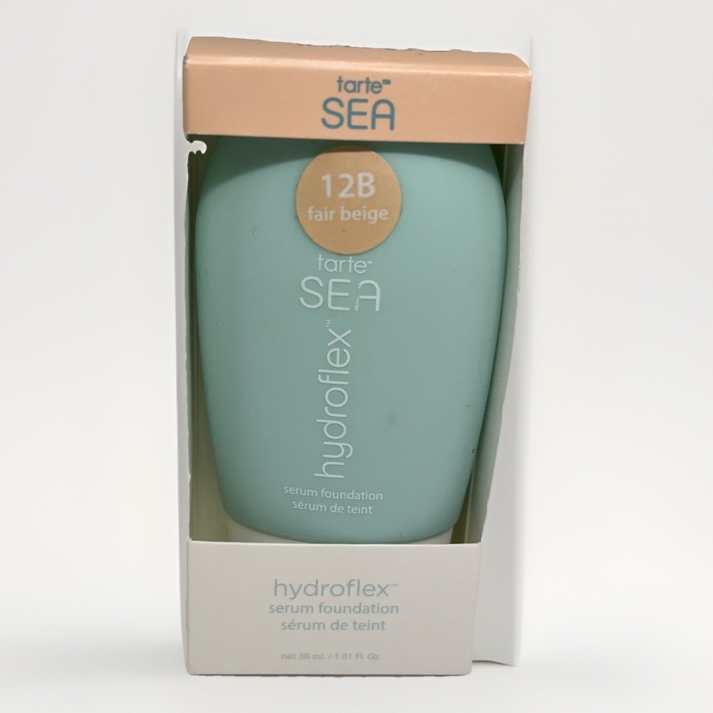 Tarte Sea Hydroflex Serum Foundation 12B Fair Beige 1.01 oz NIB Pink Undertones